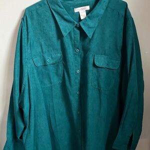 Woman’s Roaman's Teal Button-Up Shirt